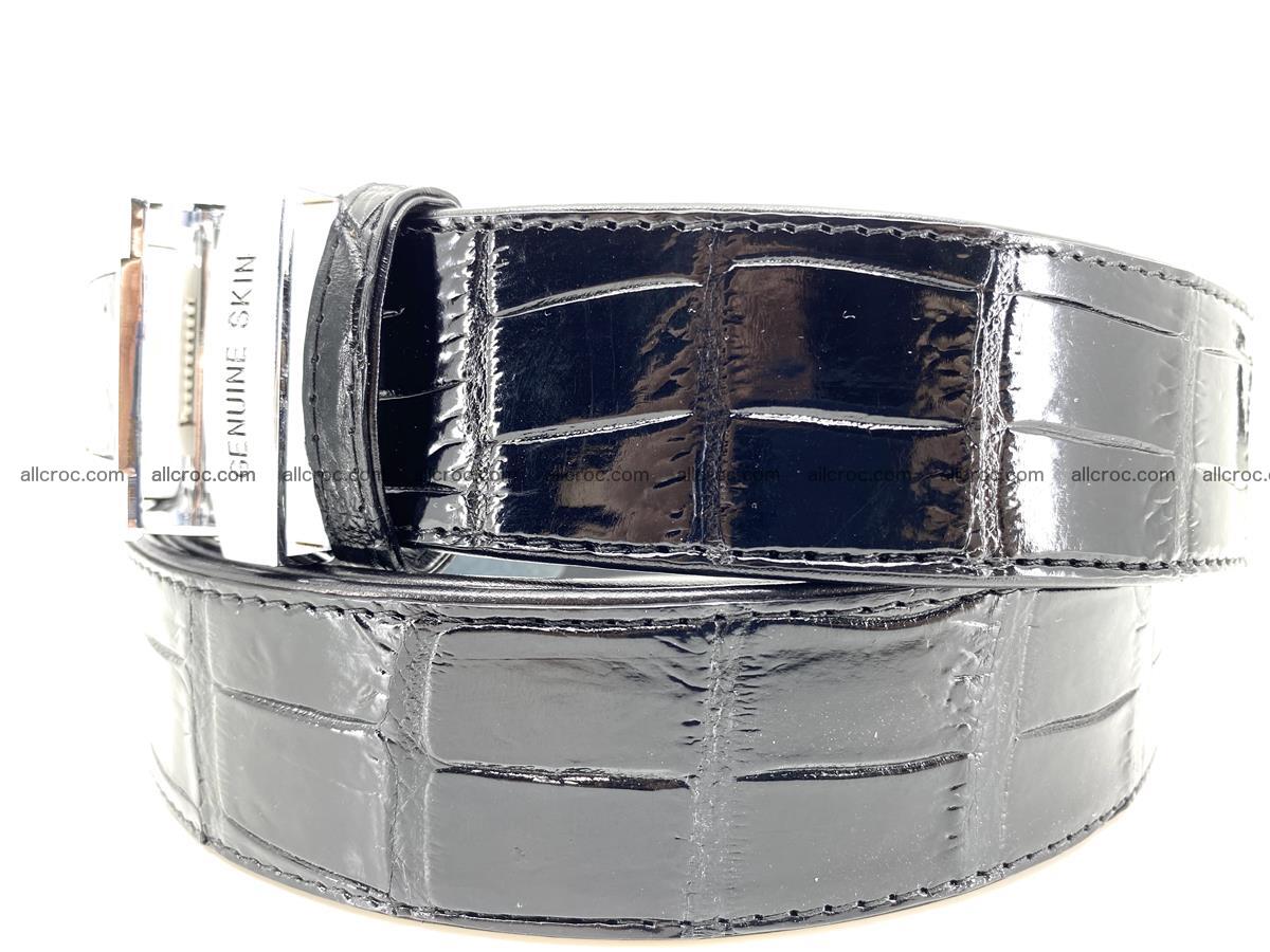 Handcrafted crocodile leather belt belly part  2233 Foto 1
