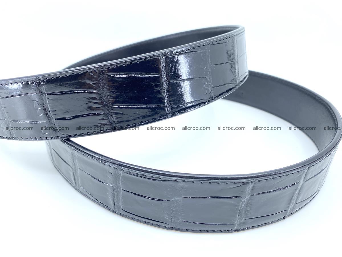 Handcrafted crocodile leather belt belly part  2233 Foto 3