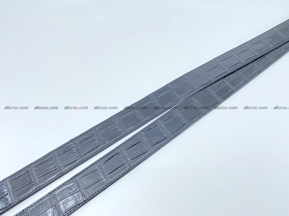 Handcrafted crocodile leather belt belly part  2233 Foto 11