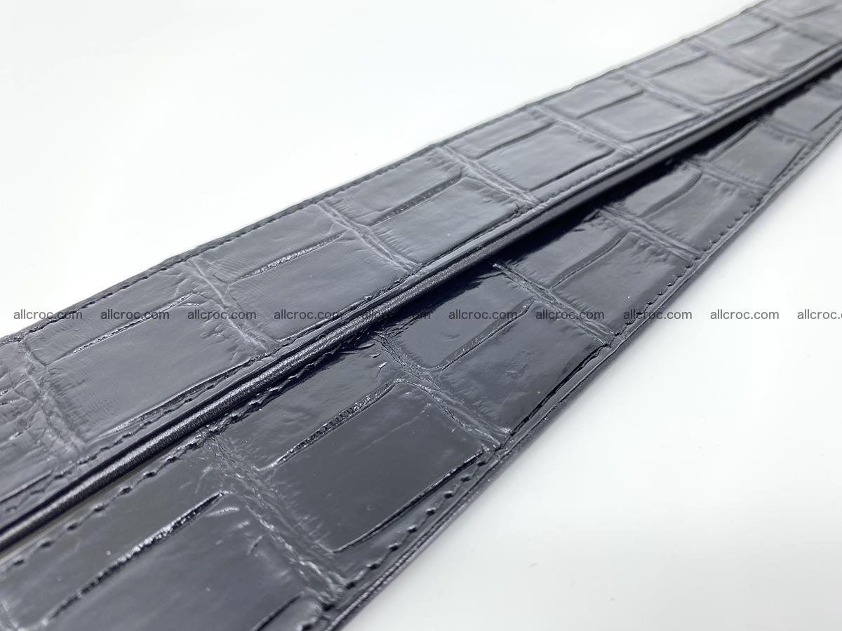 Handcrafted crocodile leather belt belly part  2233 Foto 12