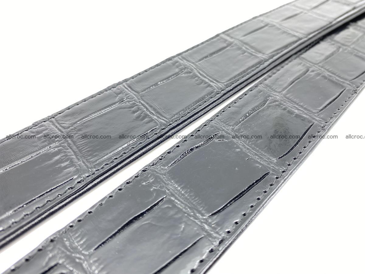 Handcrafted crocodile leather belt belly part  2233 Foto 13