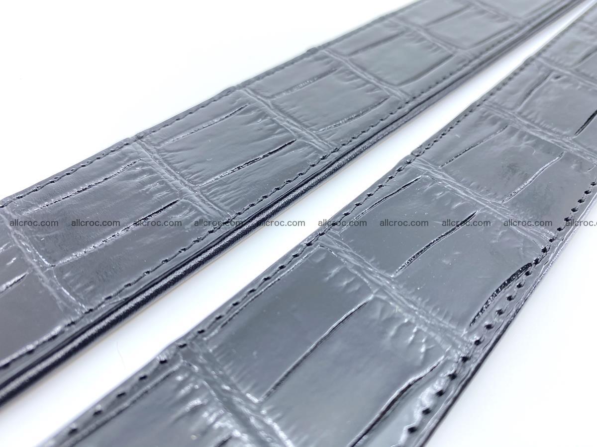 Handcrafted crocodile leather belt belly part  2233 Foto 14