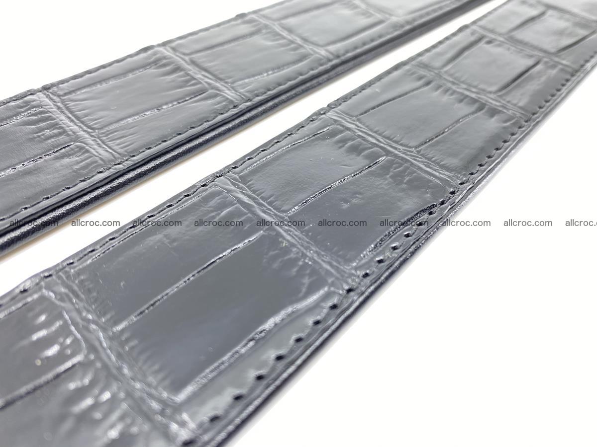 Handcrafted crocodile leather belt belly part  2233 Foto 15