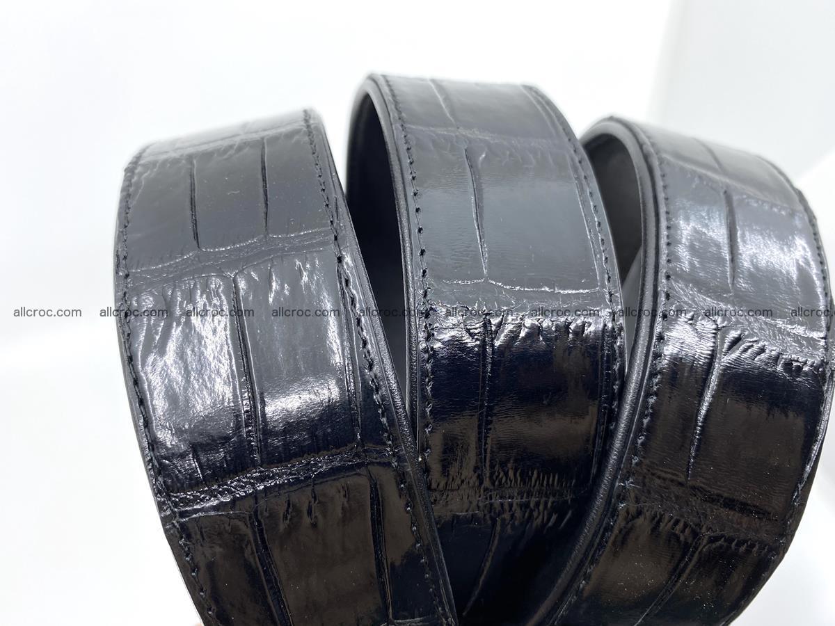 Handcrafted crocodile leather belt belly part  2233 Foto 6