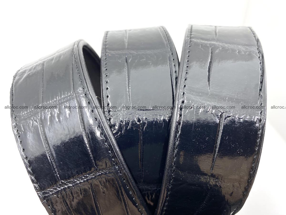 Handcrafted crocodile leather belt belly part  2233 Foto 8