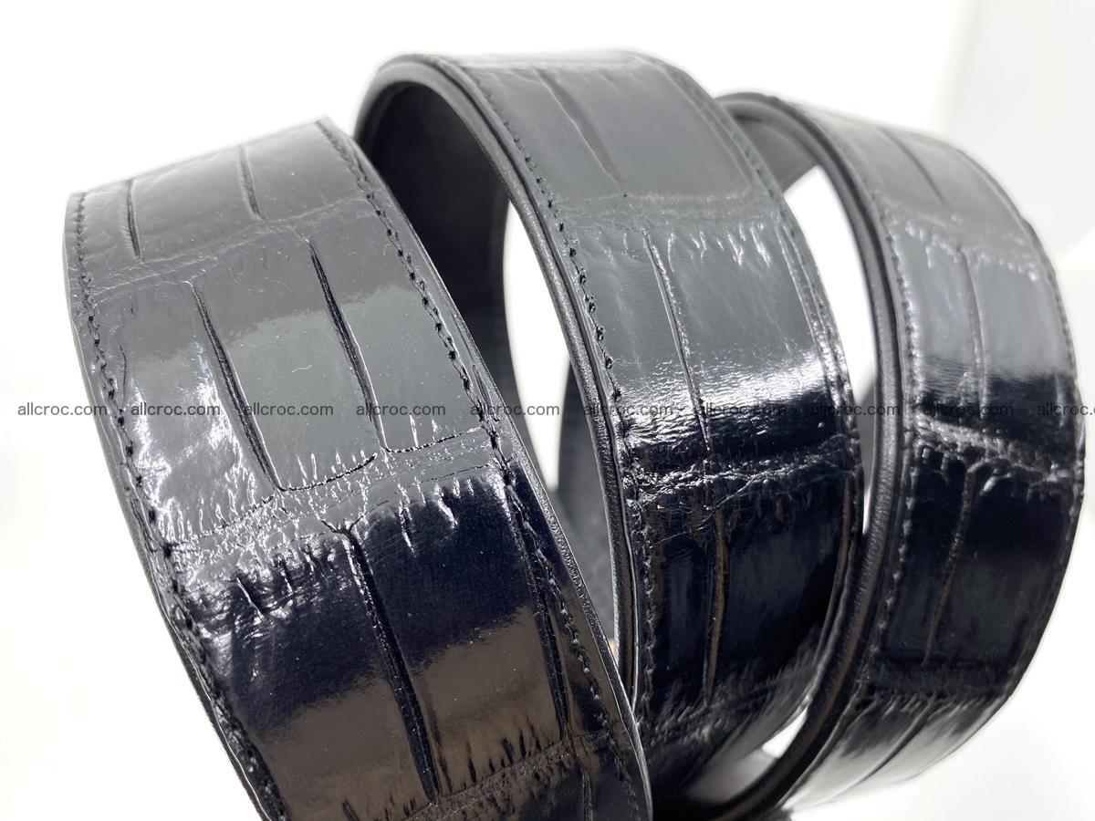 Handcrafted crocodile leather belt belly part  2233 Foto 9