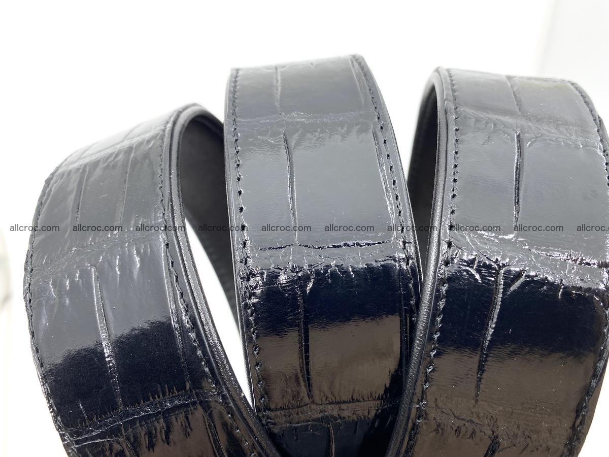 Handcrafted crocodile leather belt belly part  2233 Foto 10