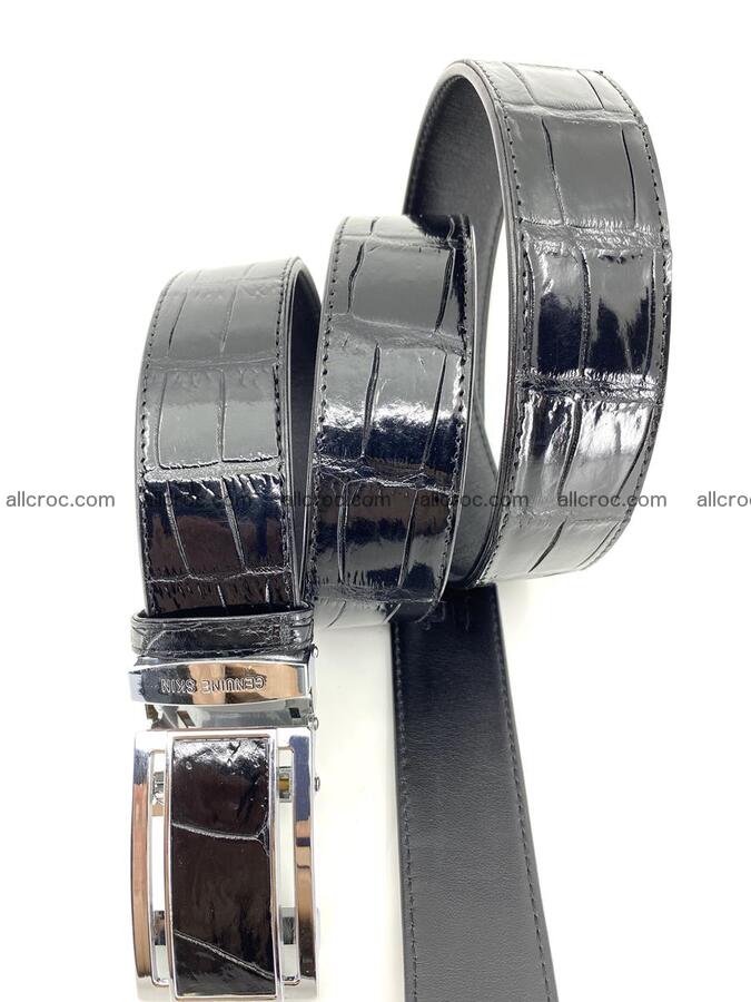 Handcrafted crocodile leather belt belly part  2233 Foto 4
