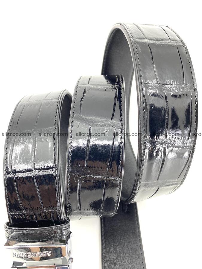 Handcrafted crocodile leather belt belly part  2233 Foto 5