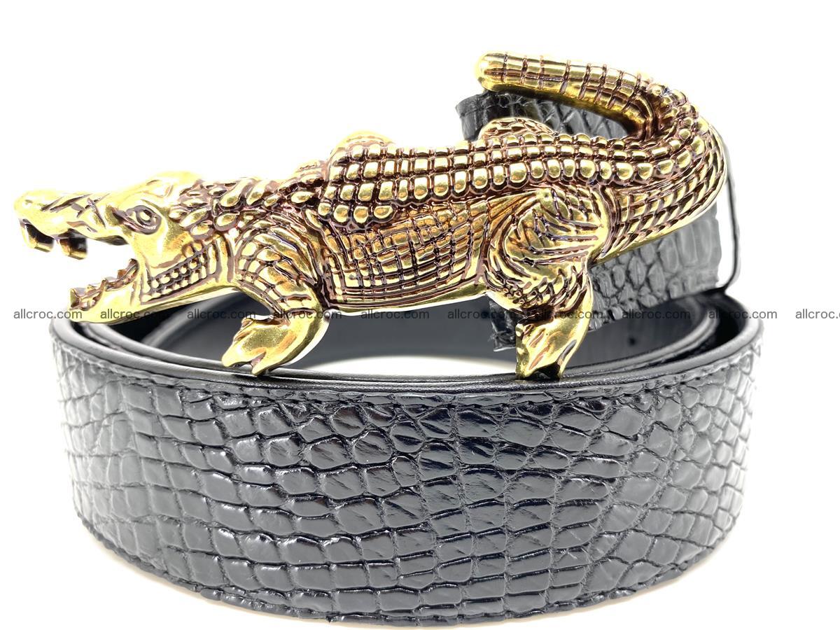 Handcrafted Crocodile leather belt 770 Foto 0