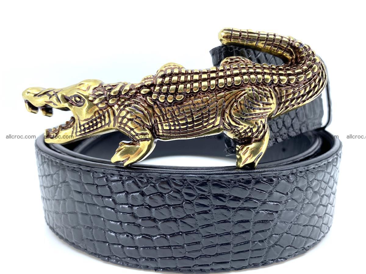 Handcrafted Crocodile leather belt 770 Foto 1