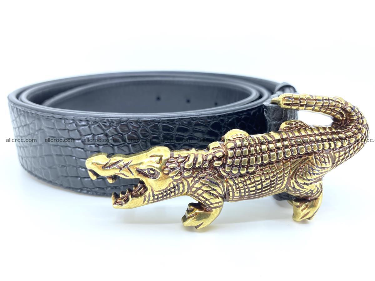 Handcrafted Crocodile leather belt 770 Foto 4
