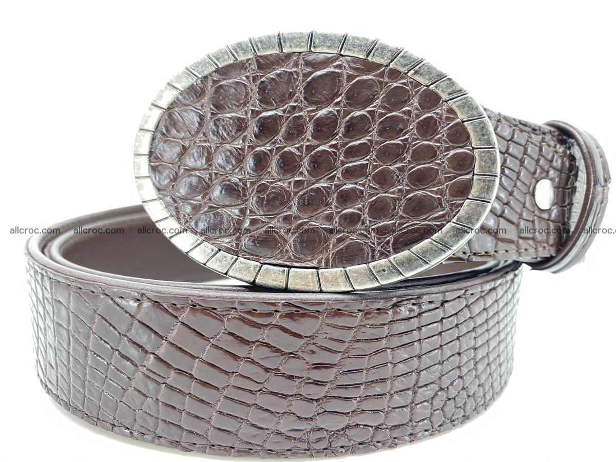 Handcrafted Crocodile leather belt 771 Foto 0