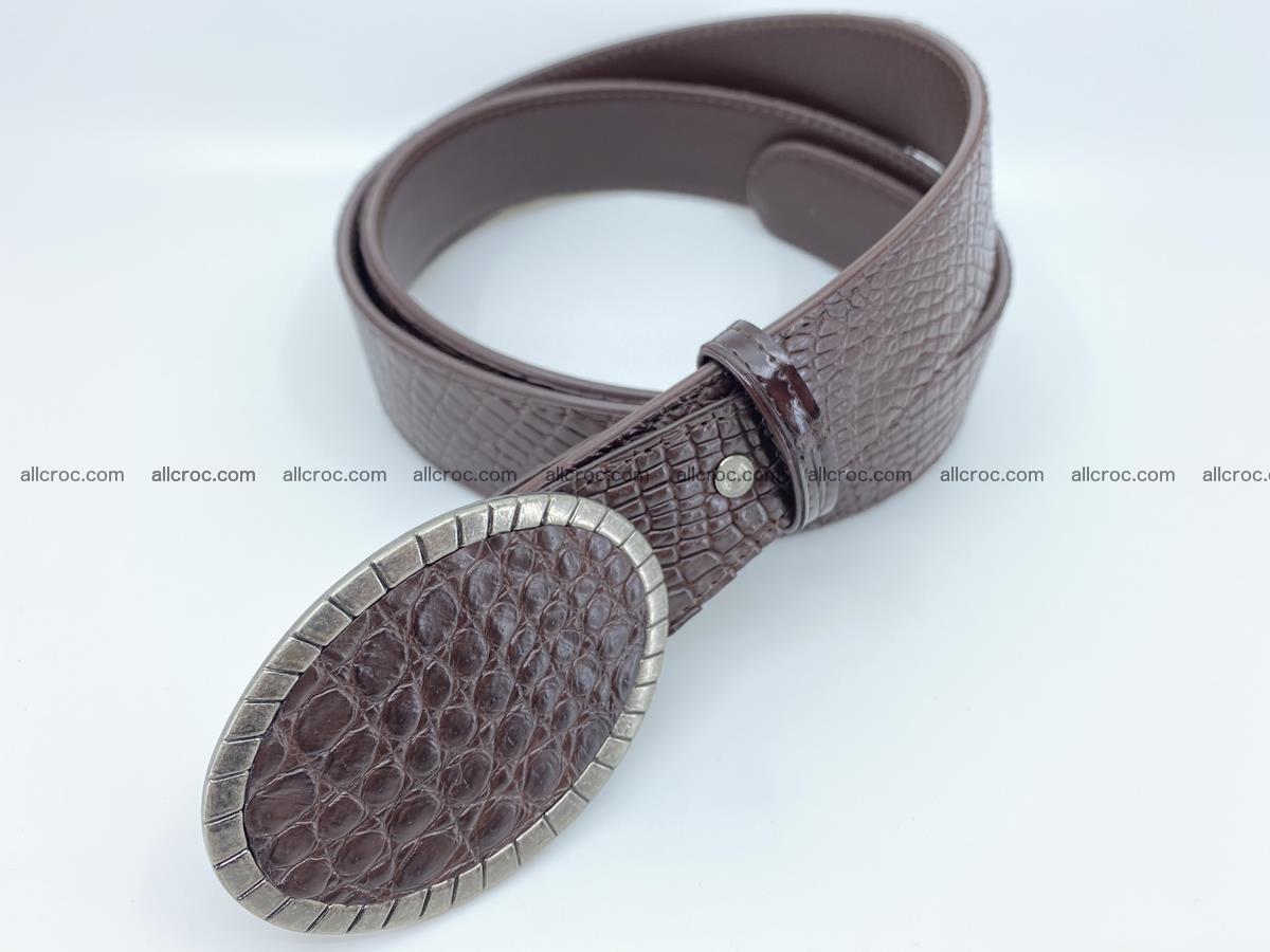 Handcrafted Crocodile leather belt 771 Foto 1