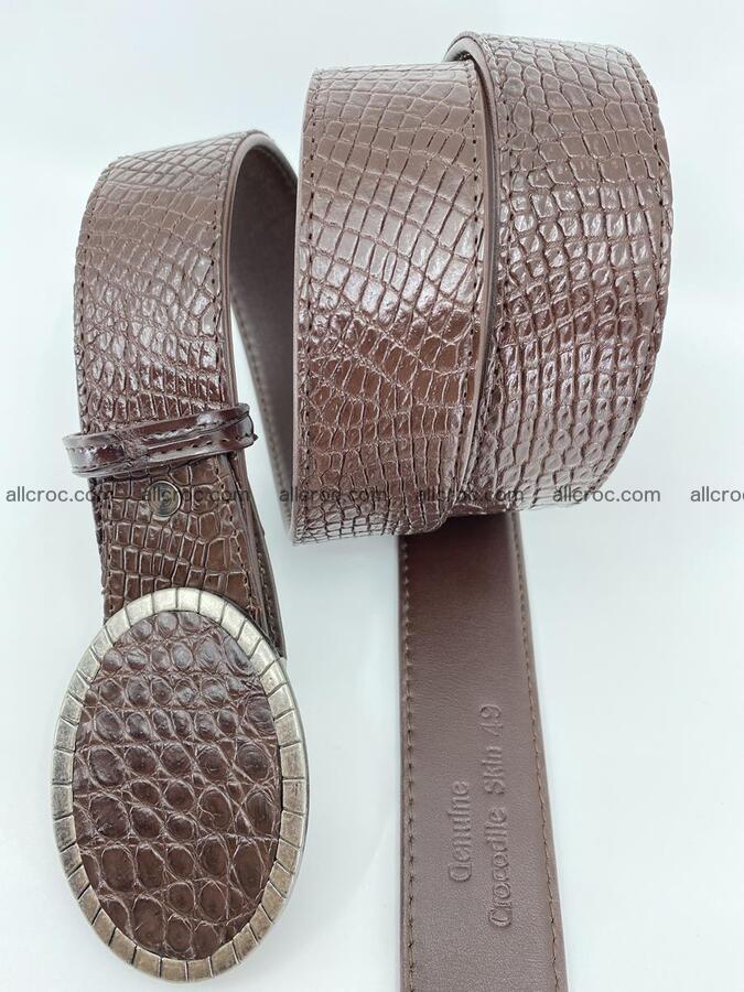 Handcrafted Crocodile leather belt 771 Foto 2