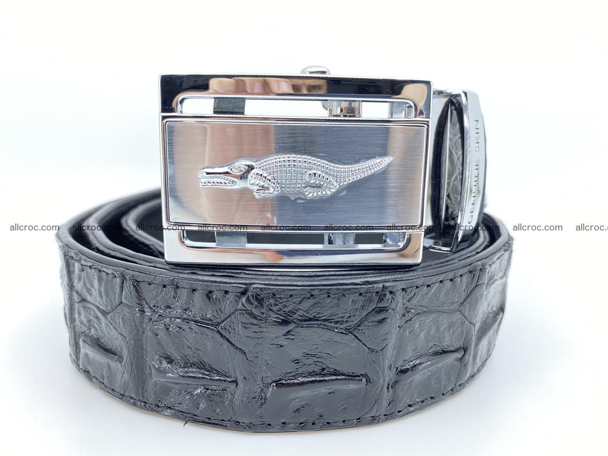 Handcrafted Crocodile leather hornback belt 743 Foto 0