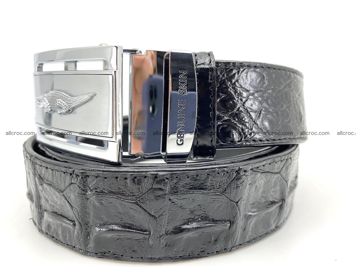 Handcrafted Crocodile leather hornback belt 743 Foto 1