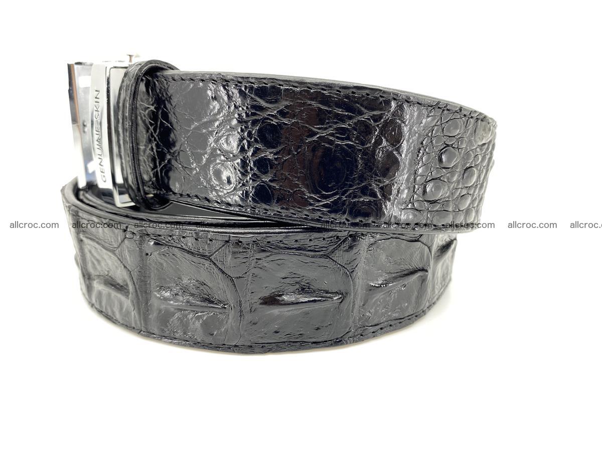 Handcrafted Crocodile leather hornback belt 743 Foto 2