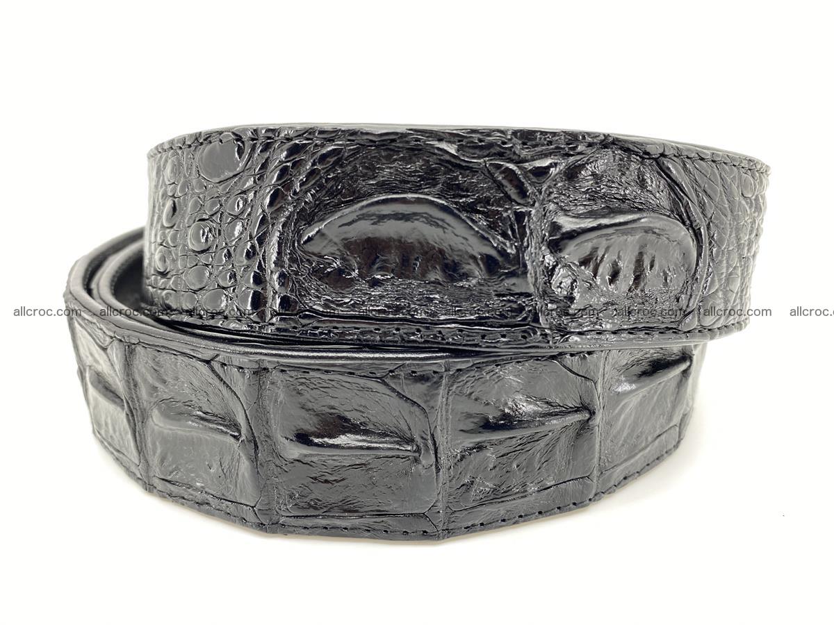 Handcrafted Crocodile leather hornback belt 743 Foto 3