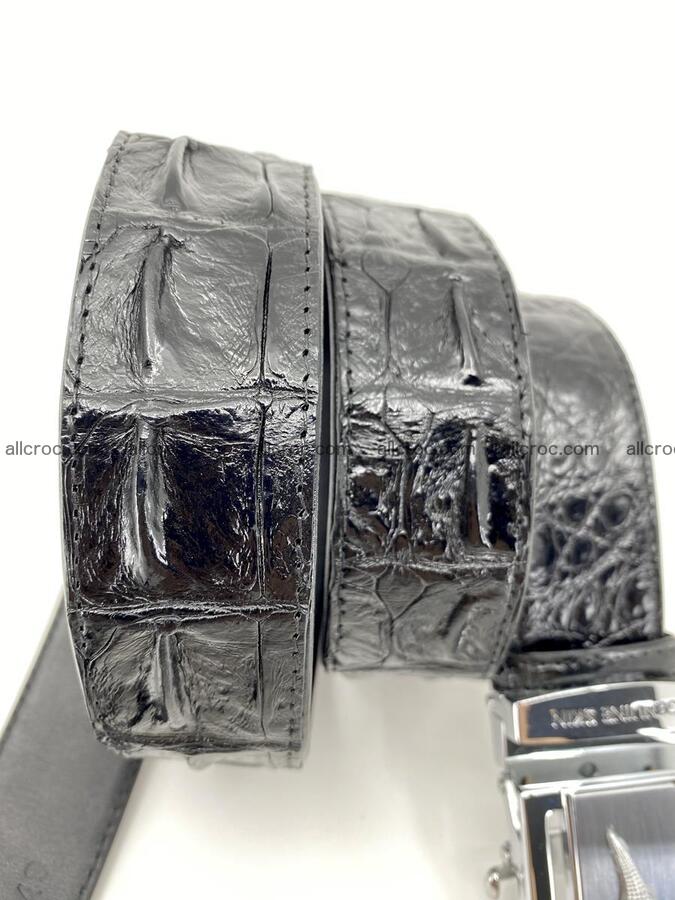 Handcrafted Crocodile leather hornback belt 743 Foto 8