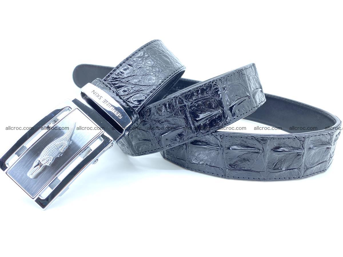 Handcrafted Crocodile leather hornback belt 743 Foto 6