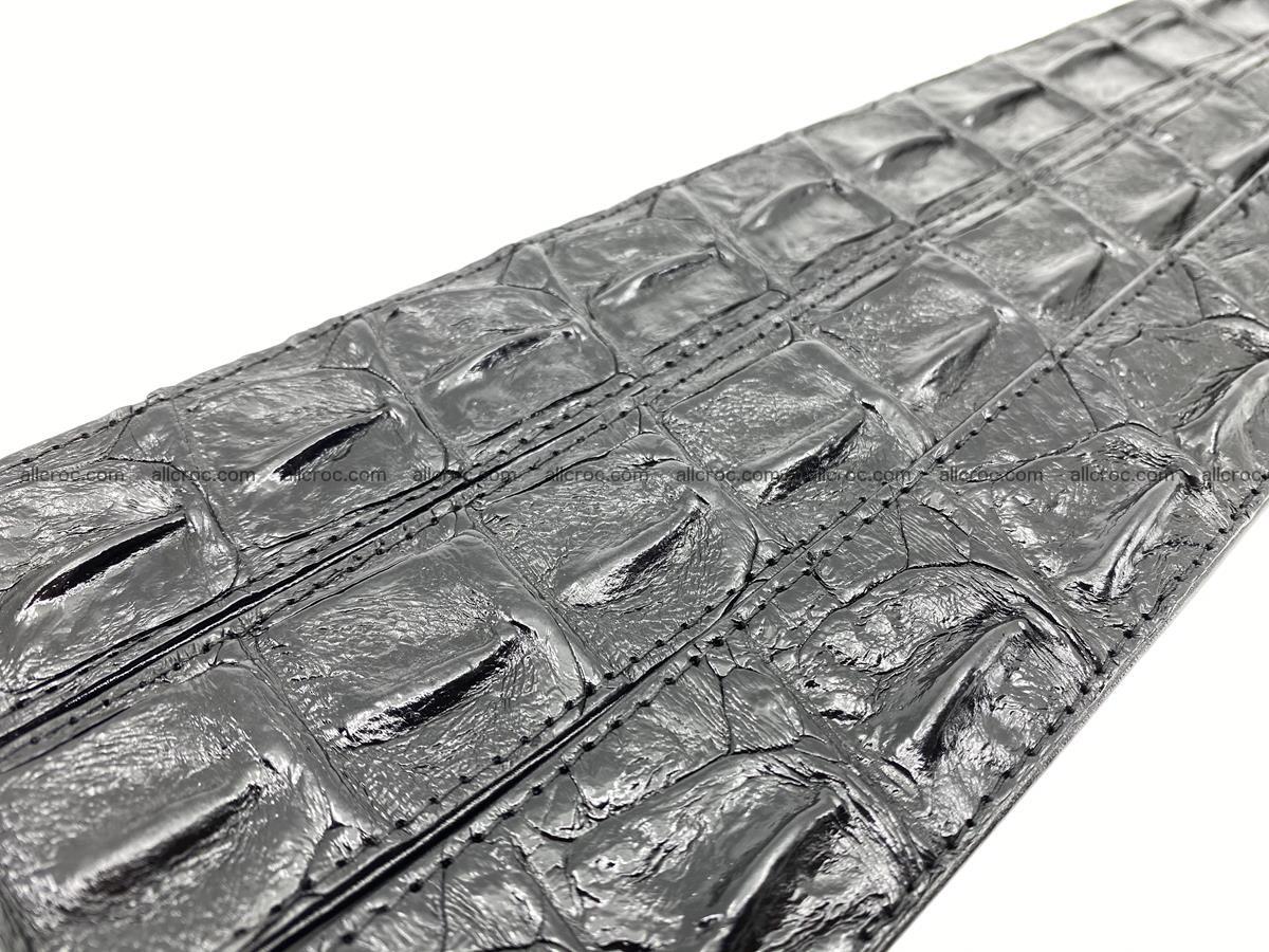 Handcrafted Crocodile leather hornback belt 743 Foto 5