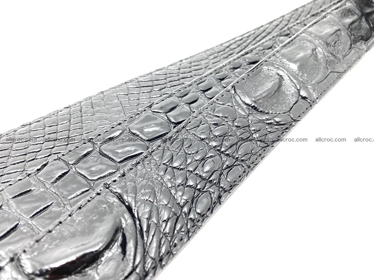Handcrafted Crocodile leather hornback belt 762 Foto 13