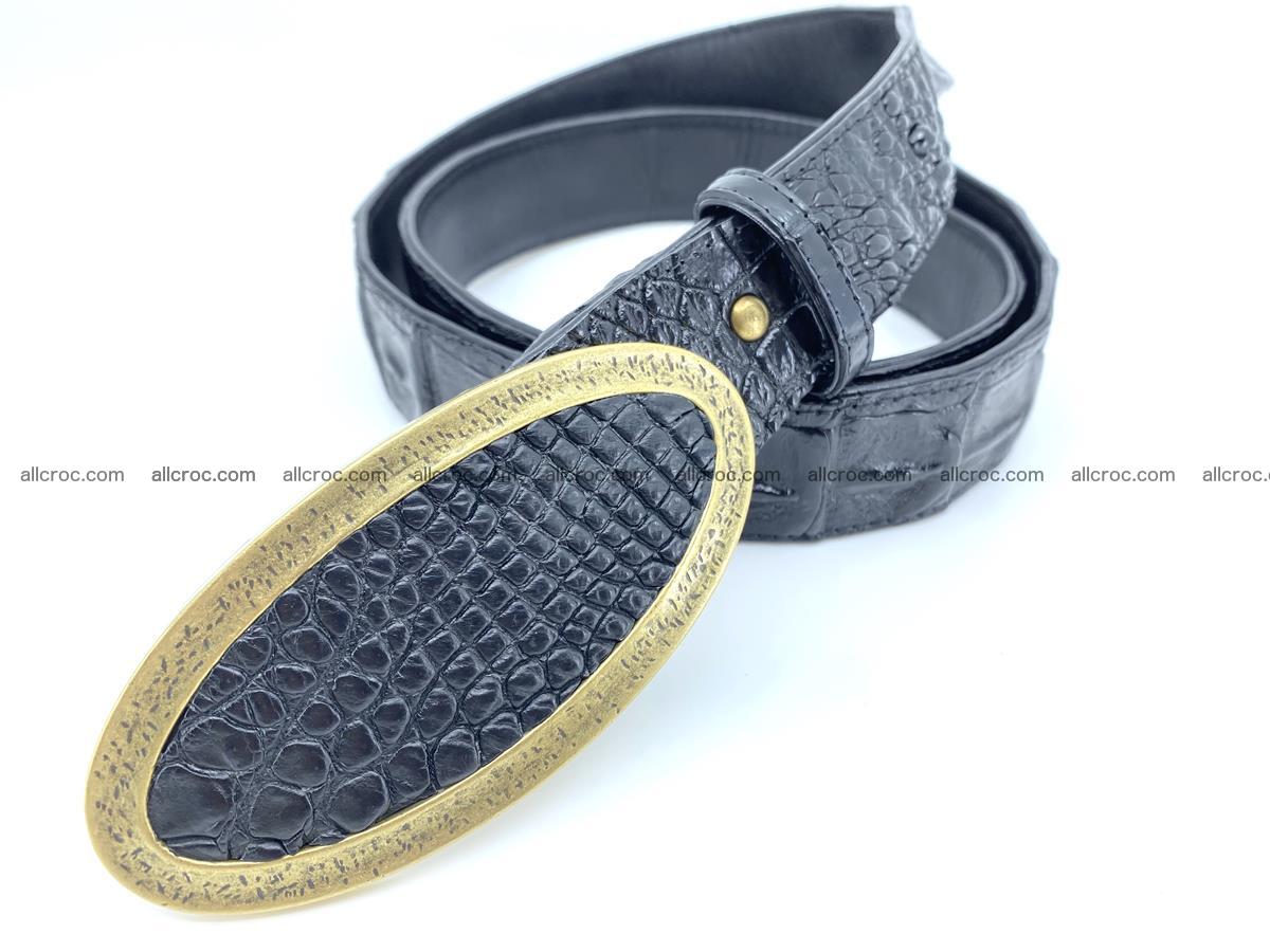 Handcrafted Crocodile leather hornback belt 801 Foto 1