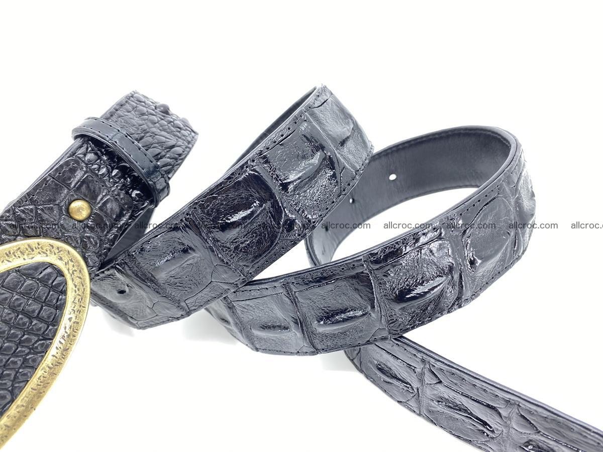 Handcrafted Crocodile leather hornback belt 801 Foto 4