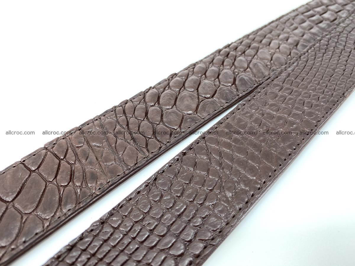 Handcrafted Crocodile leather belt 748 Foto 10