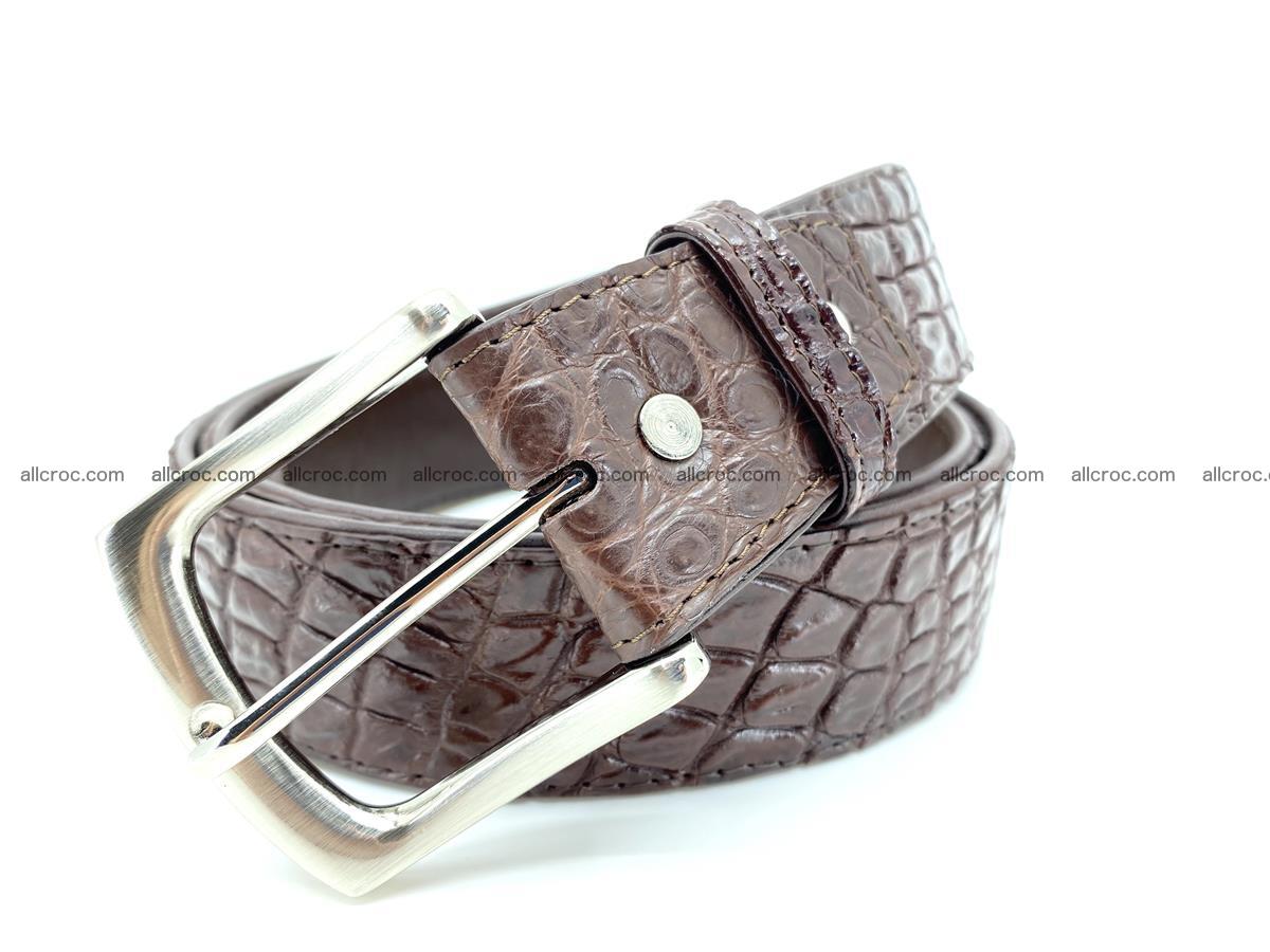 Handcrafted Crocodile leather belt 748 Foto 0