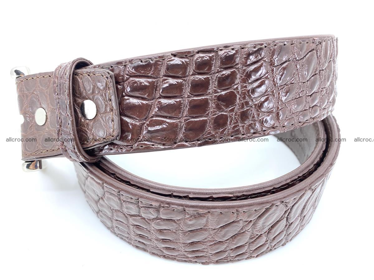 Handcrafted Crocodile leather belt 748 Foto 1