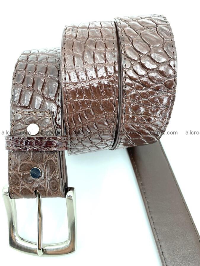 Handcrafted Crocodile leather belt 748 Foto 2