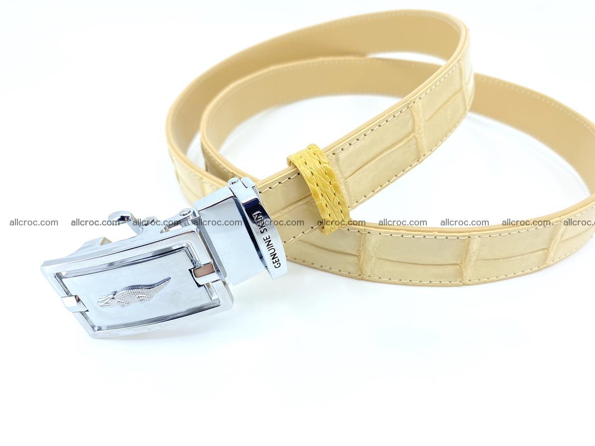 Handcrafted crocodile skin belt for women 859 Foto 2