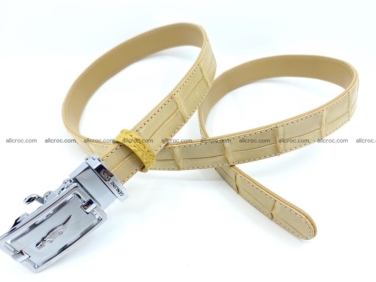 Handcrafted crocodile skin belt for women 859 Foto 3