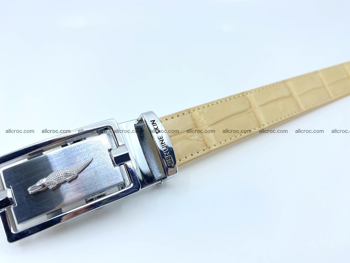 Handcrafted crocodile skin belt for women 859 Foto 4