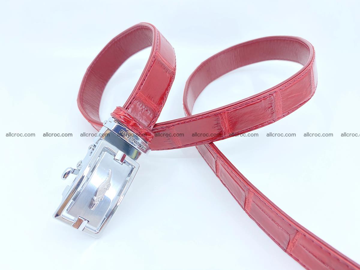 Handcrafted crocodile skin belt for women 843 Foto 3