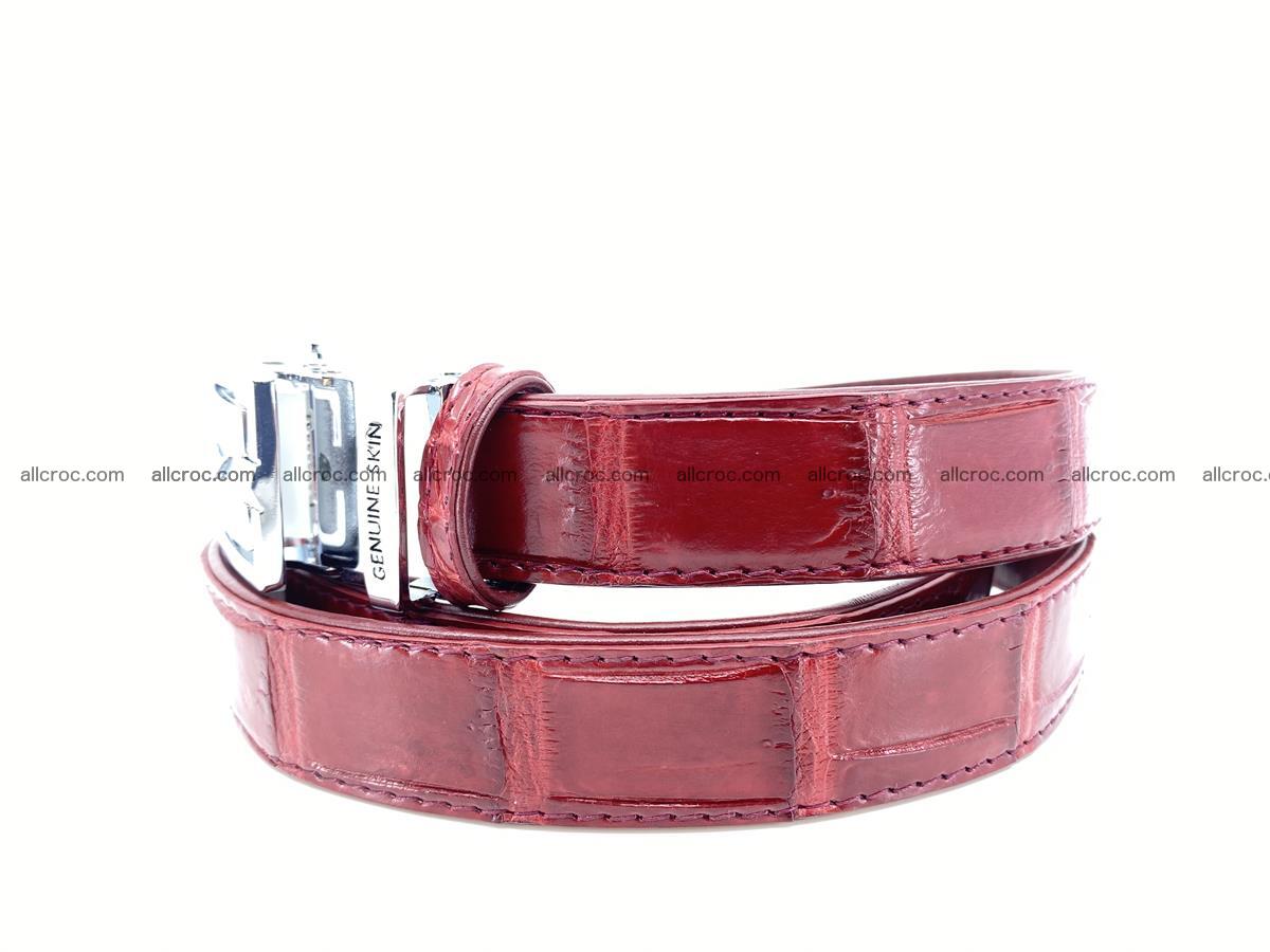 Handcrafted crocodile skin belt for women 843 Foto 2
