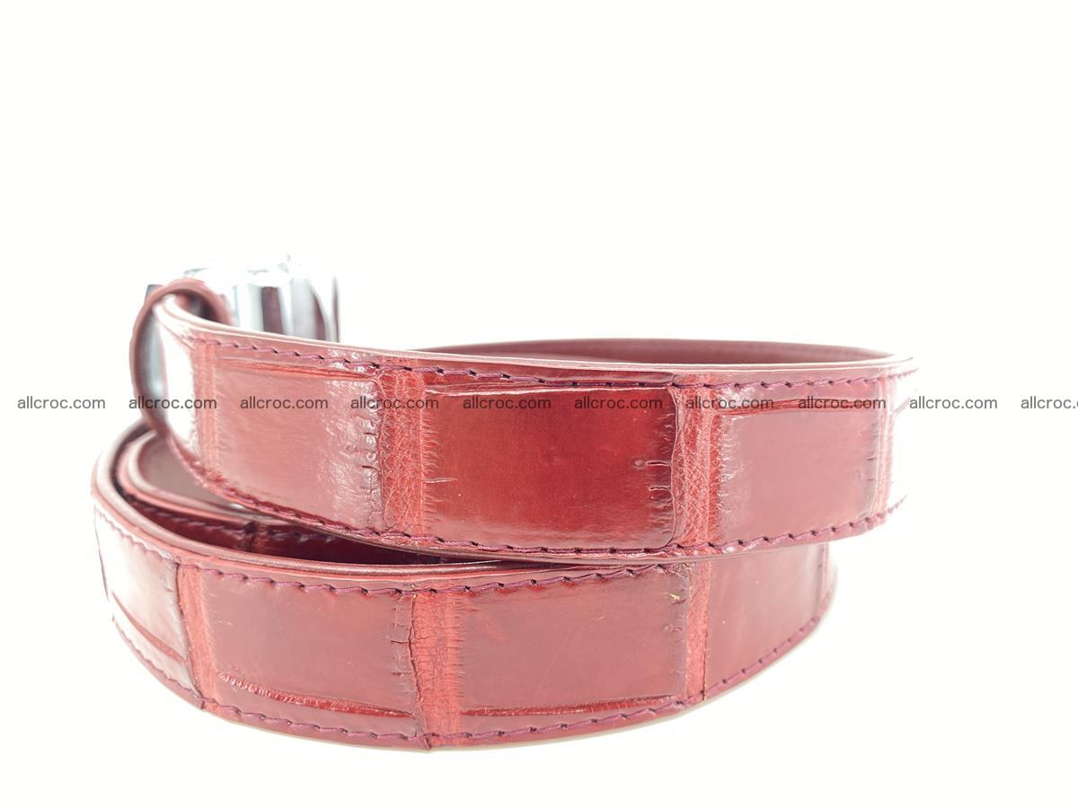 Handcrafted crocodile skin belt for women 843 Foto 1