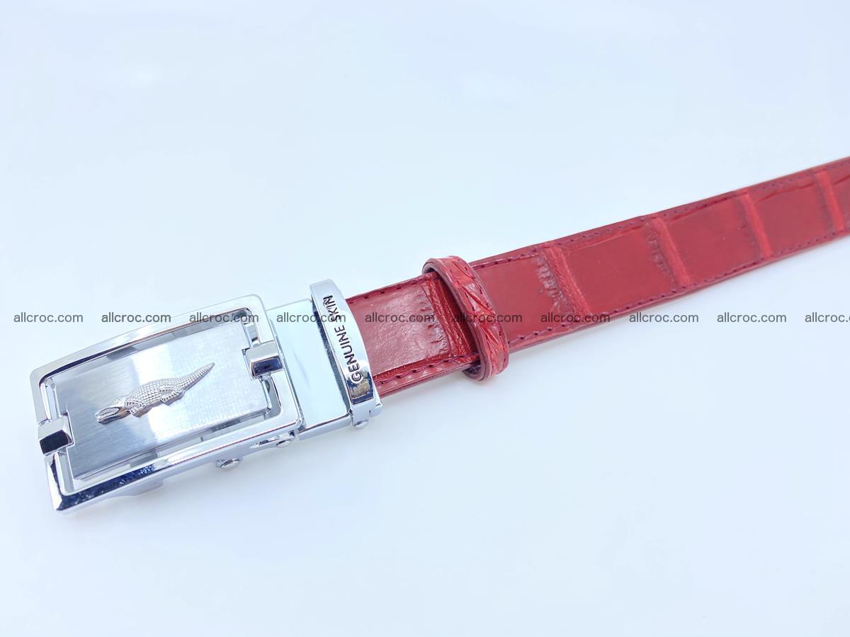 Handcrafted crocodile skin belt for women 843 Foto 5