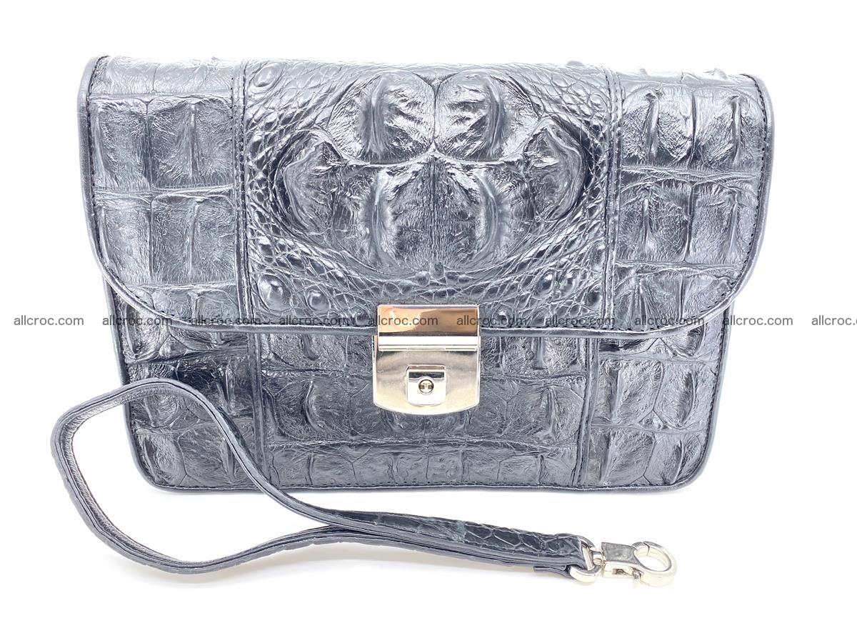 Handcrafted crocodile skin handbag 821 Foto 7