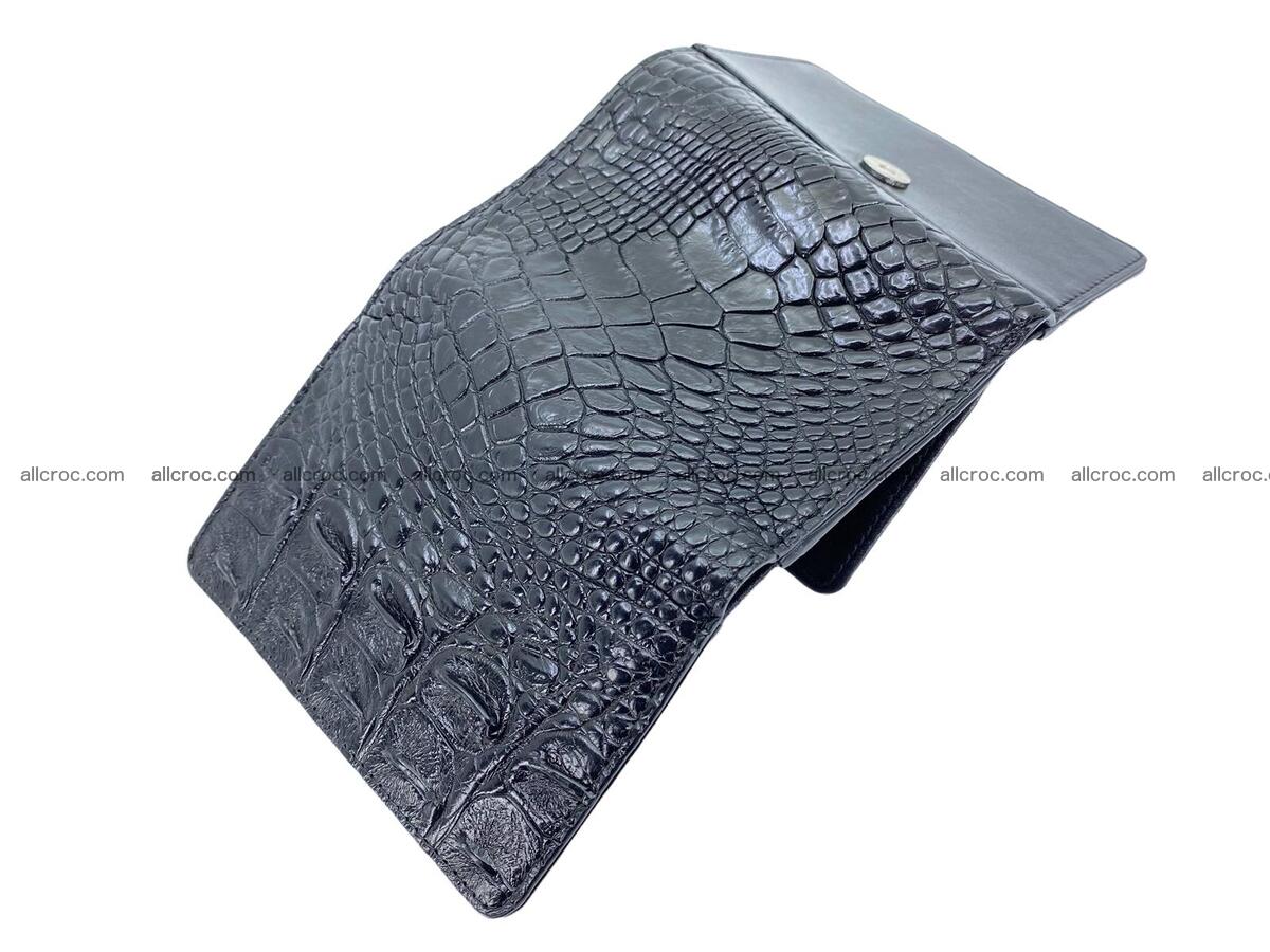 Handcrafted crocodile skin trifold wallet with coin compartment 1795 Foto 2