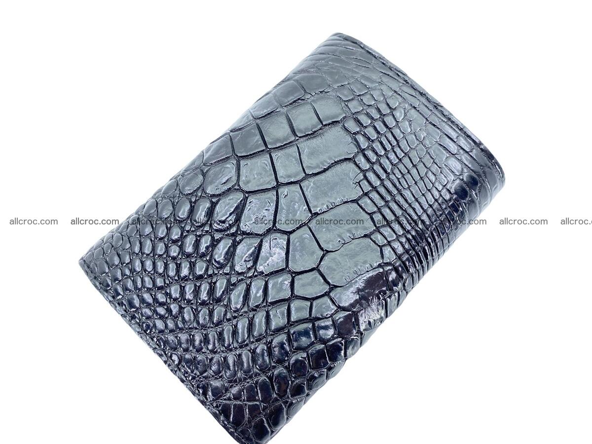 Handcrafted crocodile skin trifold wallet with coin compartment 1795 Foto 1