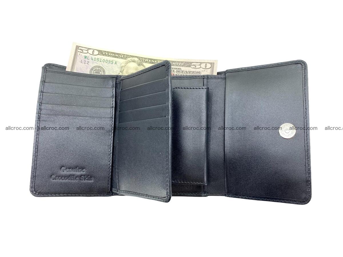 Handcrafted crocodile skin trifold wallet with coin compartment 1795 Foto 4