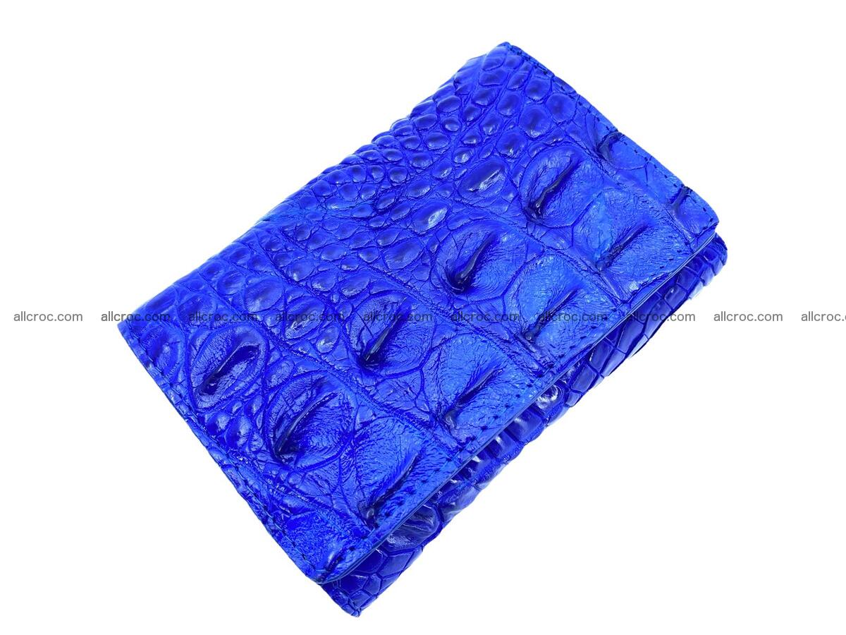 Handcrafted crocodile skin trifold wallet with coin compartment 1802 Foto 0