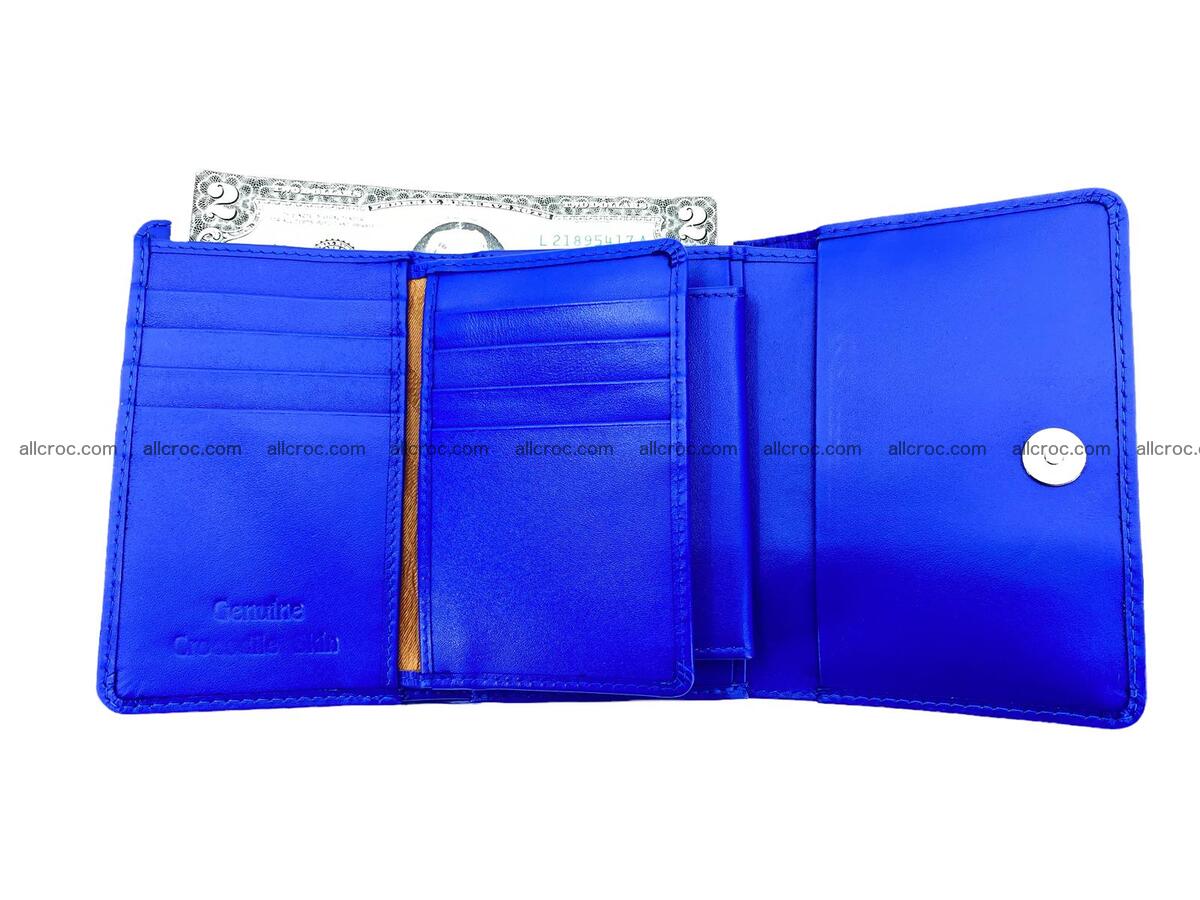 Handcrafted crocodile skin trifold wallet with coin compartment 1802 Foto 4