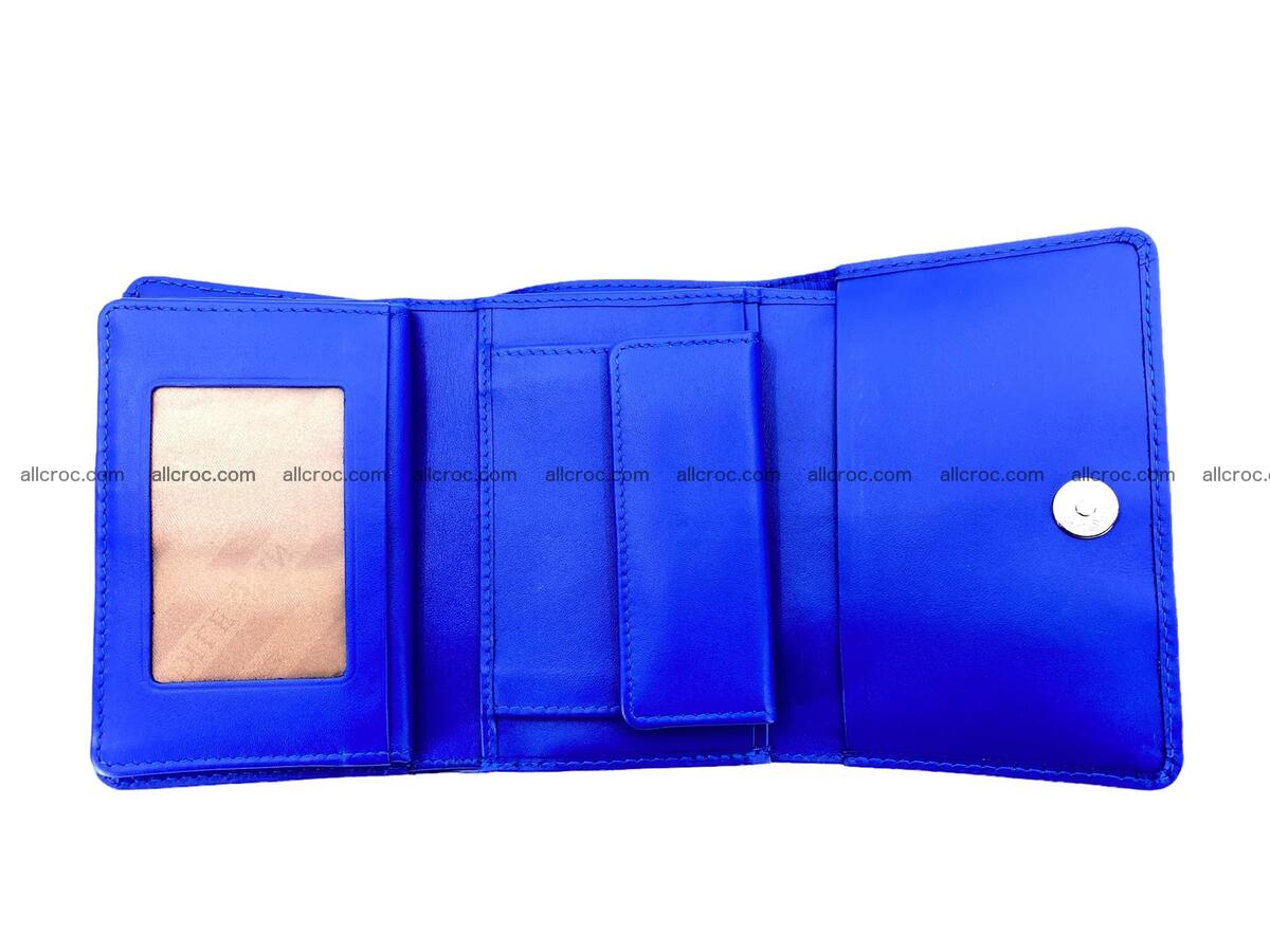 Handcrafted crocodile skin trifold wallet with coin compartment 1802 Foto 5