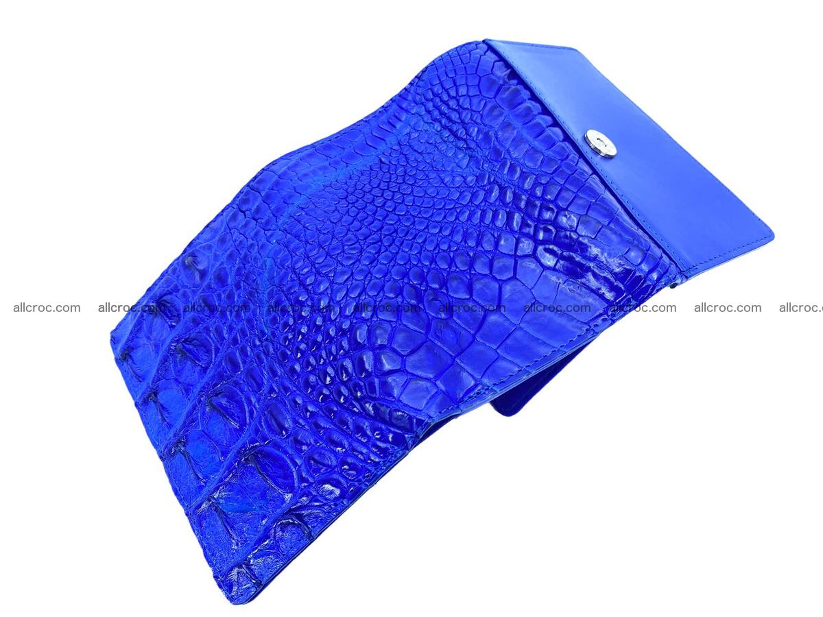 Handcrafted crocodile skin trifold wallet with coin compartment 1802 Foto 2