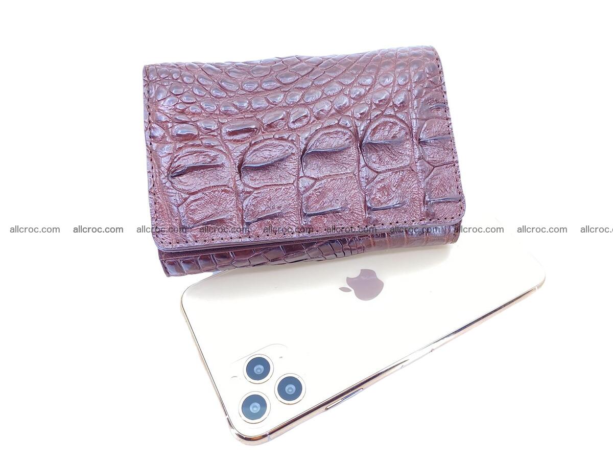 Handcrafted crocodile skin trifold wallet with coin compartment 1799 Foto 3