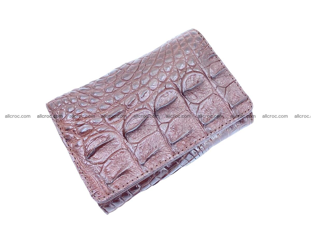 Handcrafted crocodile skin trifold wallet with coin compartment 1799 Foto 0
